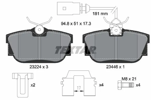 Textar 2322416 Колодки тормозные дисковые