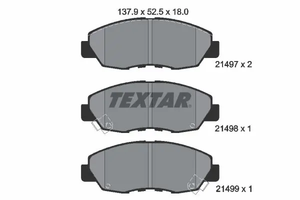 TEXTAR 2149701 Комплект тормозных колодок