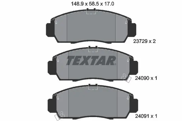 Textar 2372901 Колодки тормозные дисковые