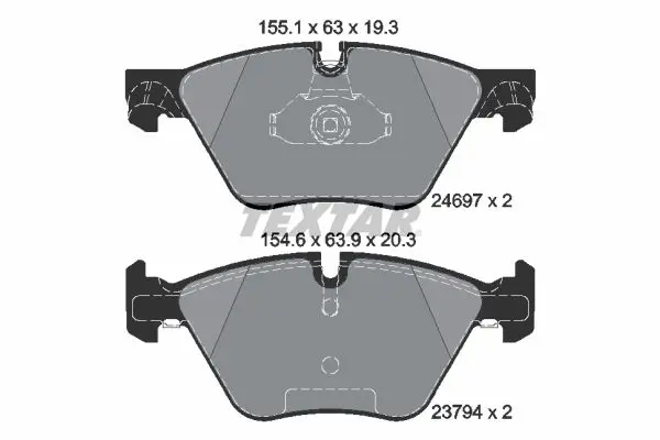 Textar 2469701 Колодки тормозные дисковые