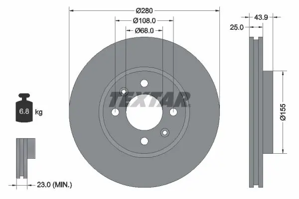 92053800 Диски тормозной SAAB 9000