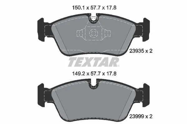 Textar 2393501 2393501 колодки дисковые