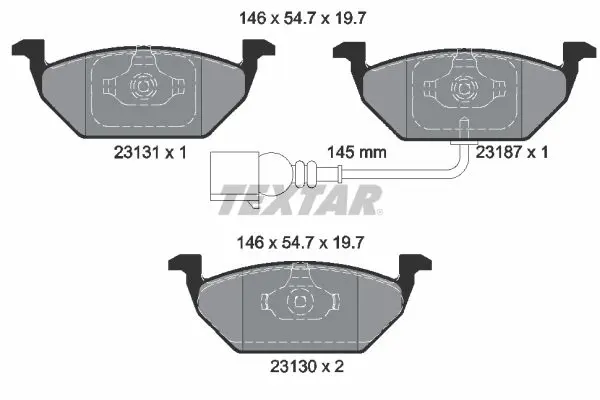 Textar 2313101 Колодки тормозные дисковые