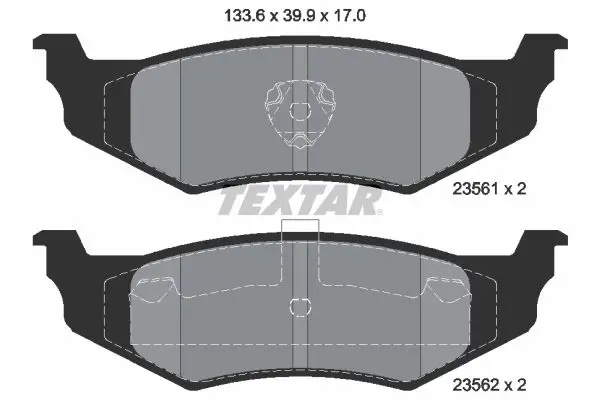 Textar 2356102 Комплект тормозных колодок