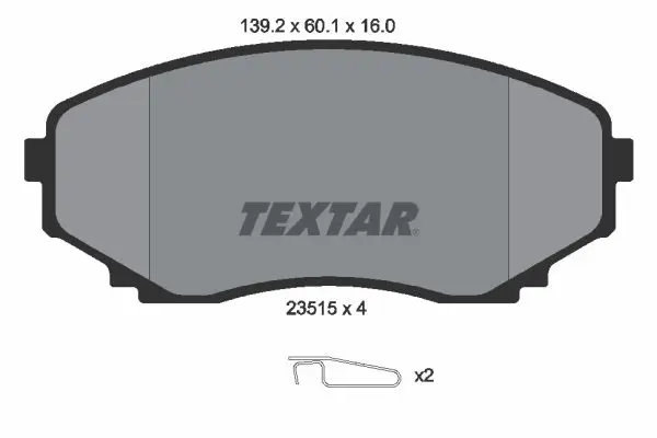 Textar 2351501 Комплект тормозных колодок