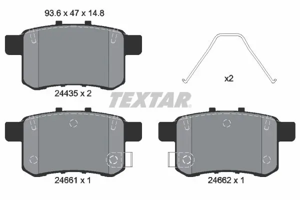 TEXTAR 2443501 Колодки тормозные дисковые