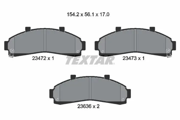 Textar 2347201 Комплект тормозных колодок