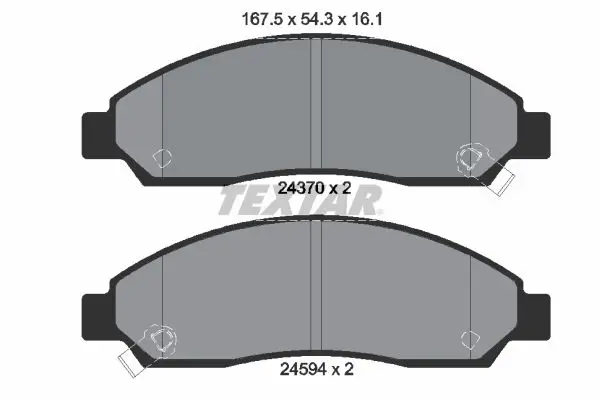 Textar 2437001 Комплект тормозных колодок,