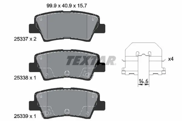 Textar 2533701 Колодки тормозные дисковые