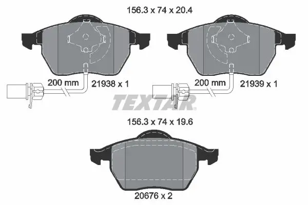Textar 2193801 Колодки тормозные дисковые