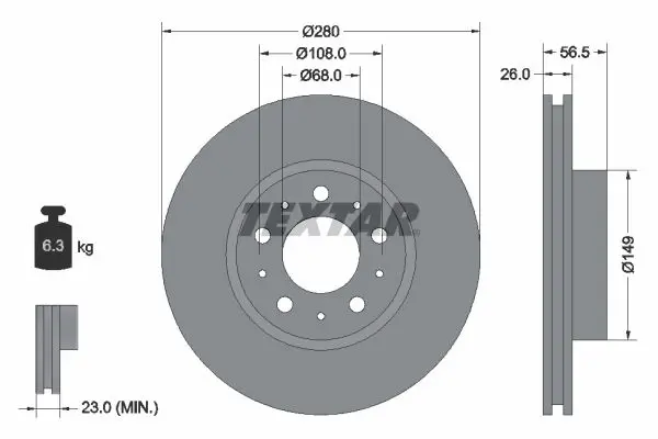 92055400 Диск тормозной VOLVO