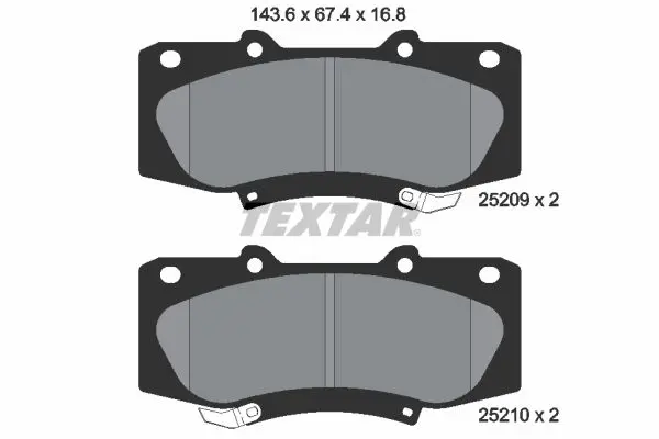 Textar 2520901 Колодки тормозные дисковые