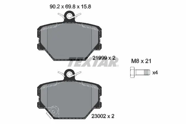 Textar 2199901 Колодки передние с