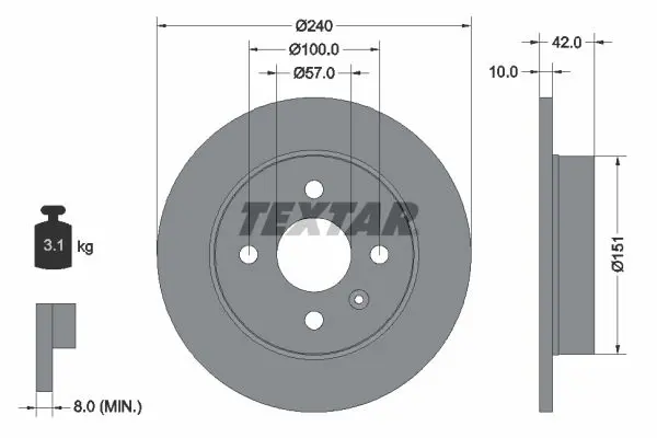 92092003 Диск тормозной задний