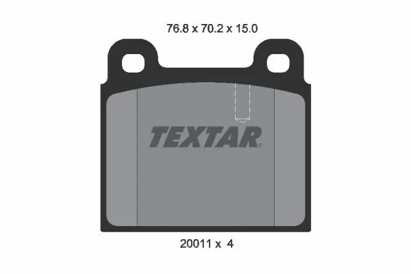 TEXTAR 2001107 Комплект тормозных колодок