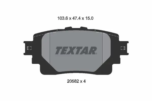 TEXTAR 2058201 Комплект тормозных колодок,