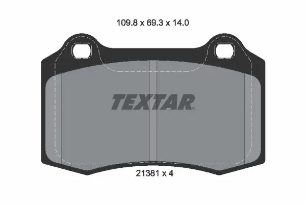 TEXTAR 2138104 Комплект тормозных колодок