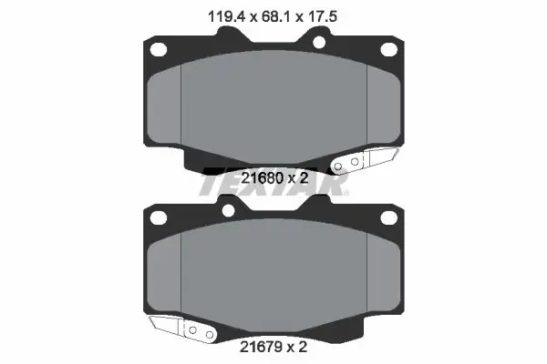 TEXTAR 2168003 Комплект тормозных колодок