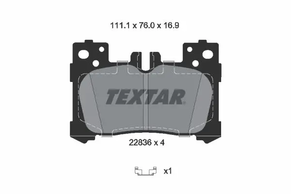 TEXTAR 2283601 Комплект тормозных колодок,