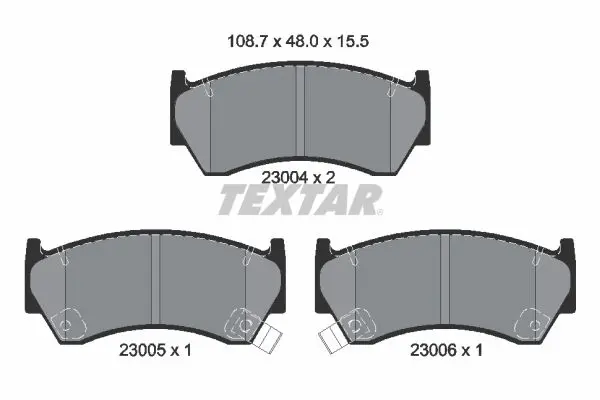 TEXTAR 2300401 Комплект тормозных колодок