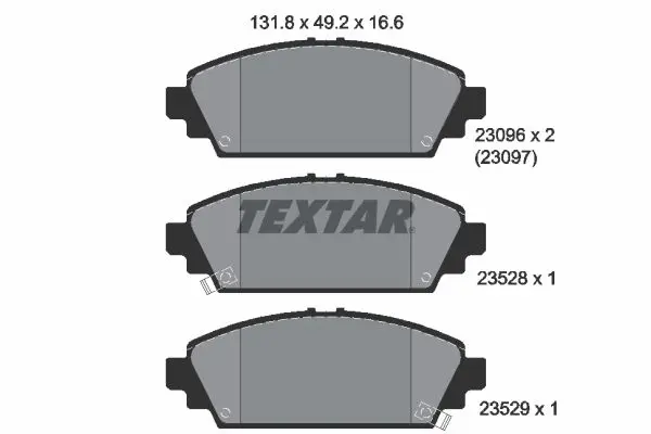 TEXTAR 2309601 Комплект тормозных колодок