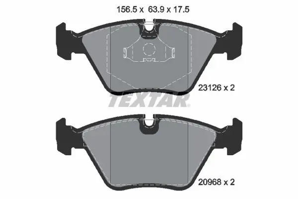 TEXTAR 2312601 Комплект тормозных колодок