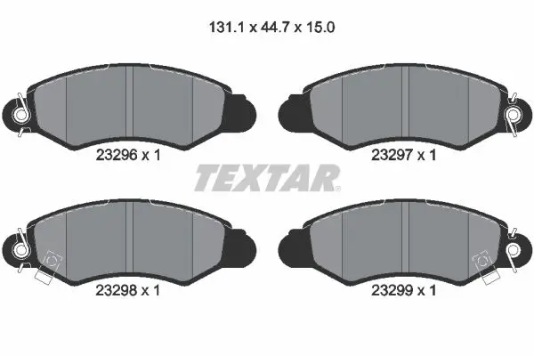 TEXTAR 2329601 Комплект тормозных колодок