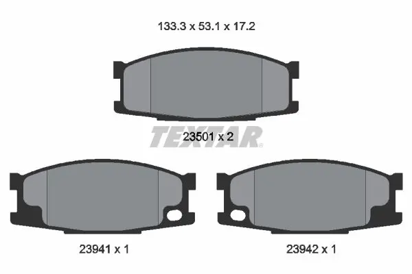 TEXTAR 2350101 Комплект тормозных колодок