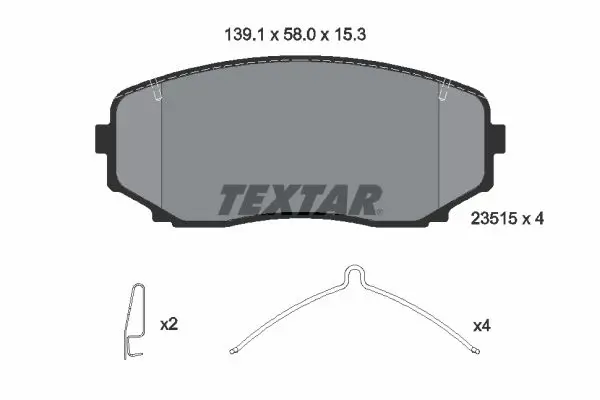 TEXTAR 2351505 Комплект тормозных колодок,