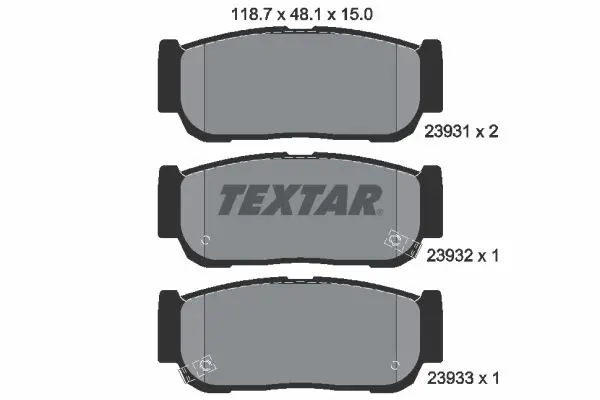 TEXTAR 2393101 Комплект тормозных колодок