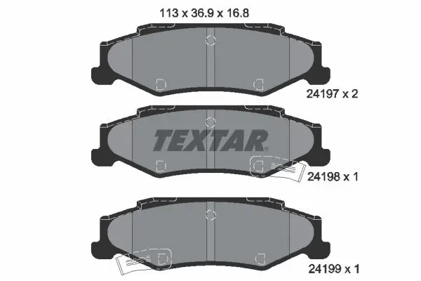 TEXTAR 2419701 Комплект тормозных колодок