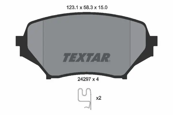 TEXTAR 2429701 Комплект тормозных колодок