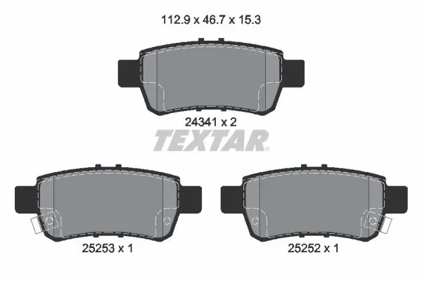 TEXTAR 2434101 Комплект тормозных колодок