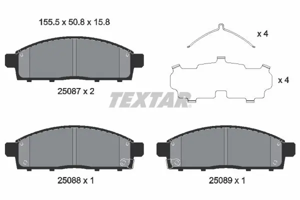 TEXTAR 2508703 Колодки передние TEXTAR