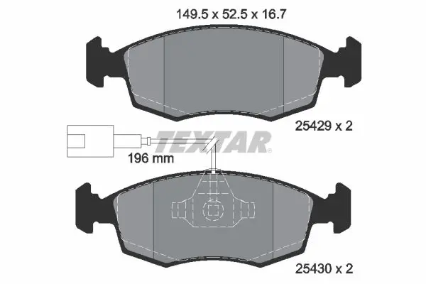 TEXTAR 2542901 Комплект тормозных колодок