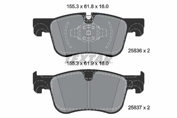 TEXTAR 2583605 Комплект тормозных колодок,