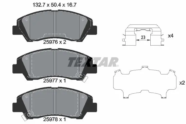 TEXTAR 2597601 Комплект тормозных колодок