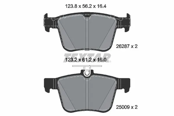 TEXTAR 2628701 Комплект тормозных колодок,