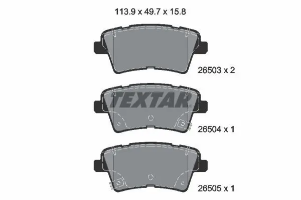TEXTAR 2650301 Комплект тормозных колодок,