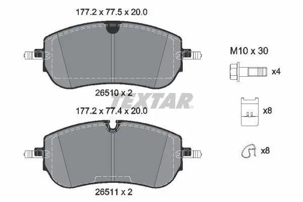 TEXTAR 2651001 Колодки тормозные дисковые