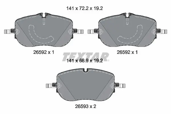TEXTAR 2659201 Комплект тормозных колодок,