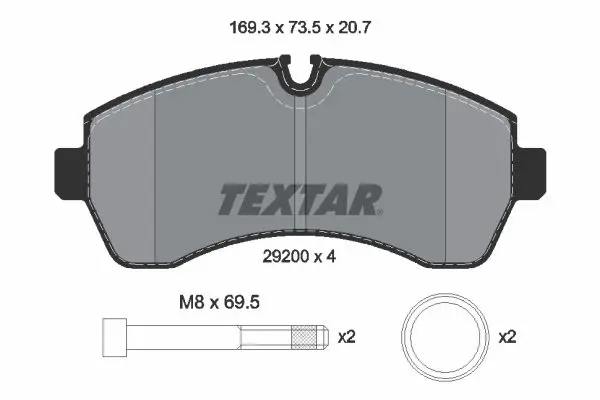TEXTAR 2920006 КОЛОДКИ ТОРМОЗНЫЕ