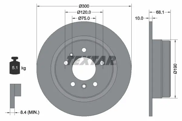 TEXTAR 92042600 Тормозной диск
