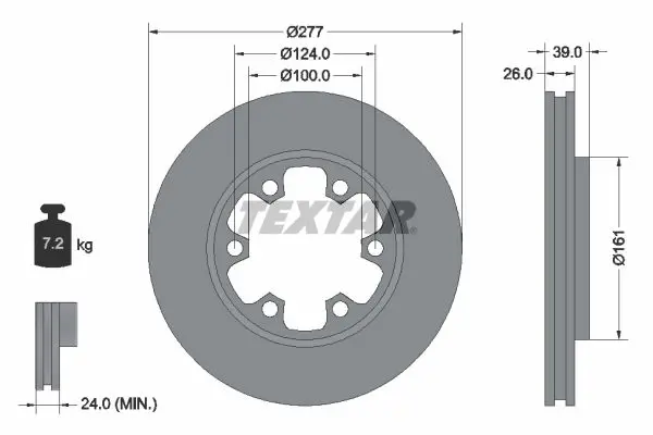 TEXTAR 92059000 Тормозной диск