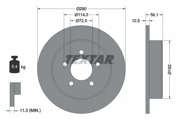 TEXTAR 92108400 Тормозной диск