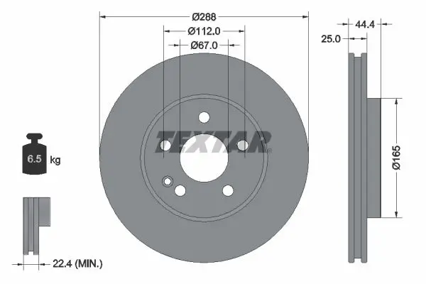 TEXTAR 92132003 Тормозной диск