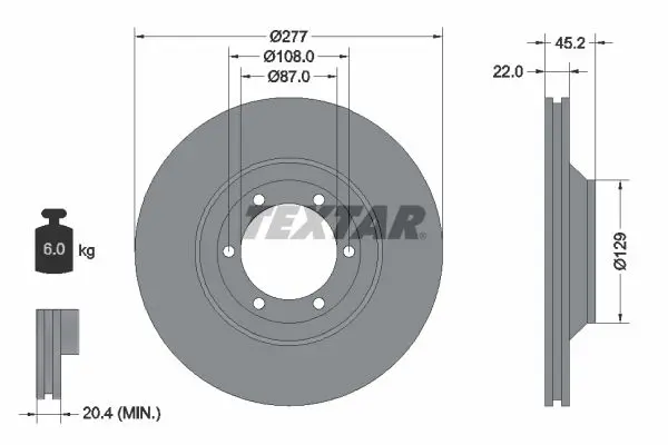 TEXTAR 92149400 Тормозной диск