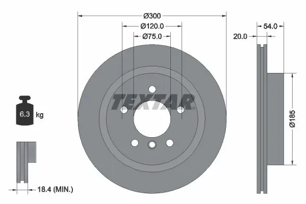TEXTAR 92196605 Тормозной диск