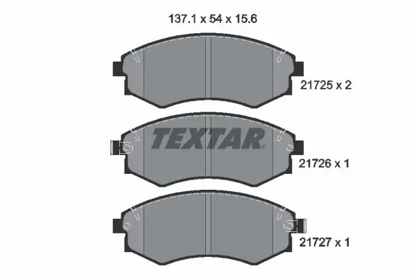 Textar 2172502 Колодки тормозные дисковые |
