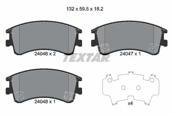 Textar 2404601 Колодки тормозные дисковые
